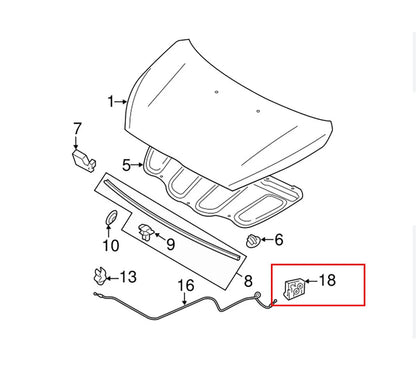BonnetLock Release for Mitsubishi Mirage G4 Attrage Sedan (2012-2022)