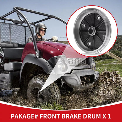 Front Wheel Brake Drum Hub for Kawasaki KAF620 KAF950 Mule (1993–2001)