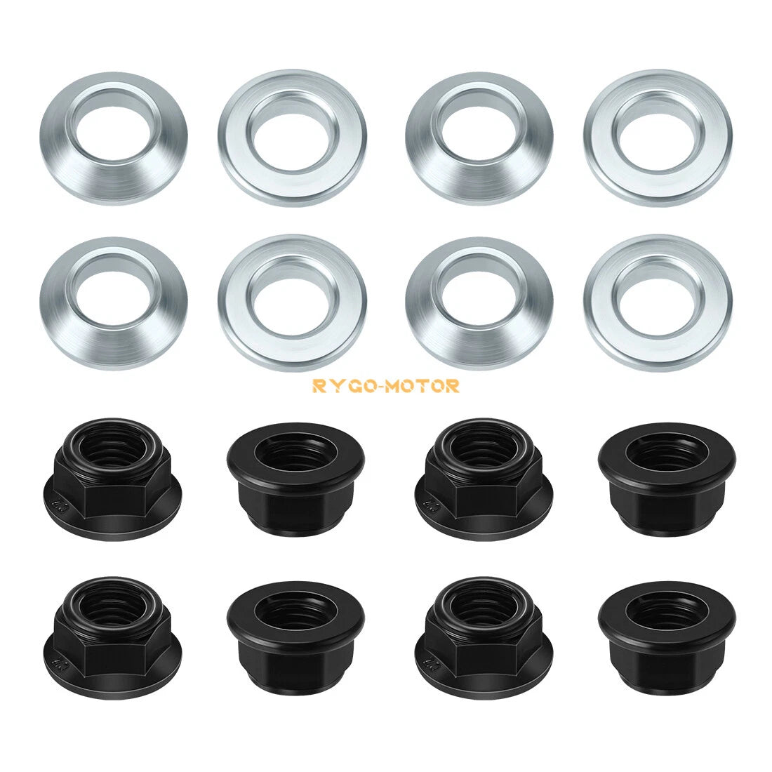 16PCS Wheel Lug Flange Nuts Stainless Steel for Yamaha RAPTOR 660 (2001–2005)