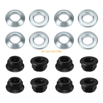 16PCS Wheel Lug Flange Nuts Stainless Steel for Yamaha RAPTOR 660 (2001–2005)
