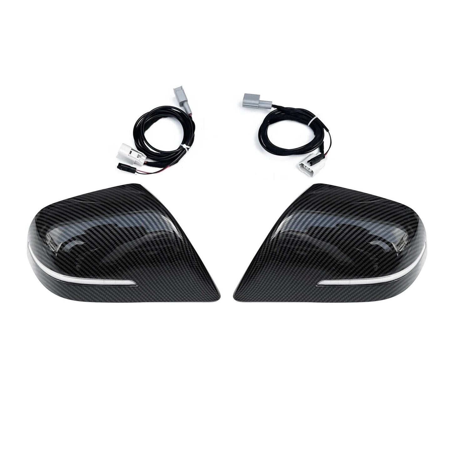 Carbon Fiber Look Rear Side Mirror Covers for Tesla Model 3 (2017-2023)