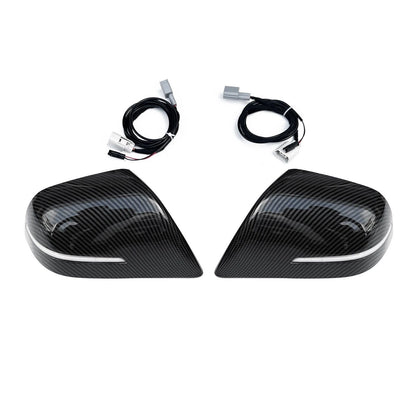 Carbon Fiber Look Rear Side Mirror Covers for Tesla Model 3 (2017-2023)