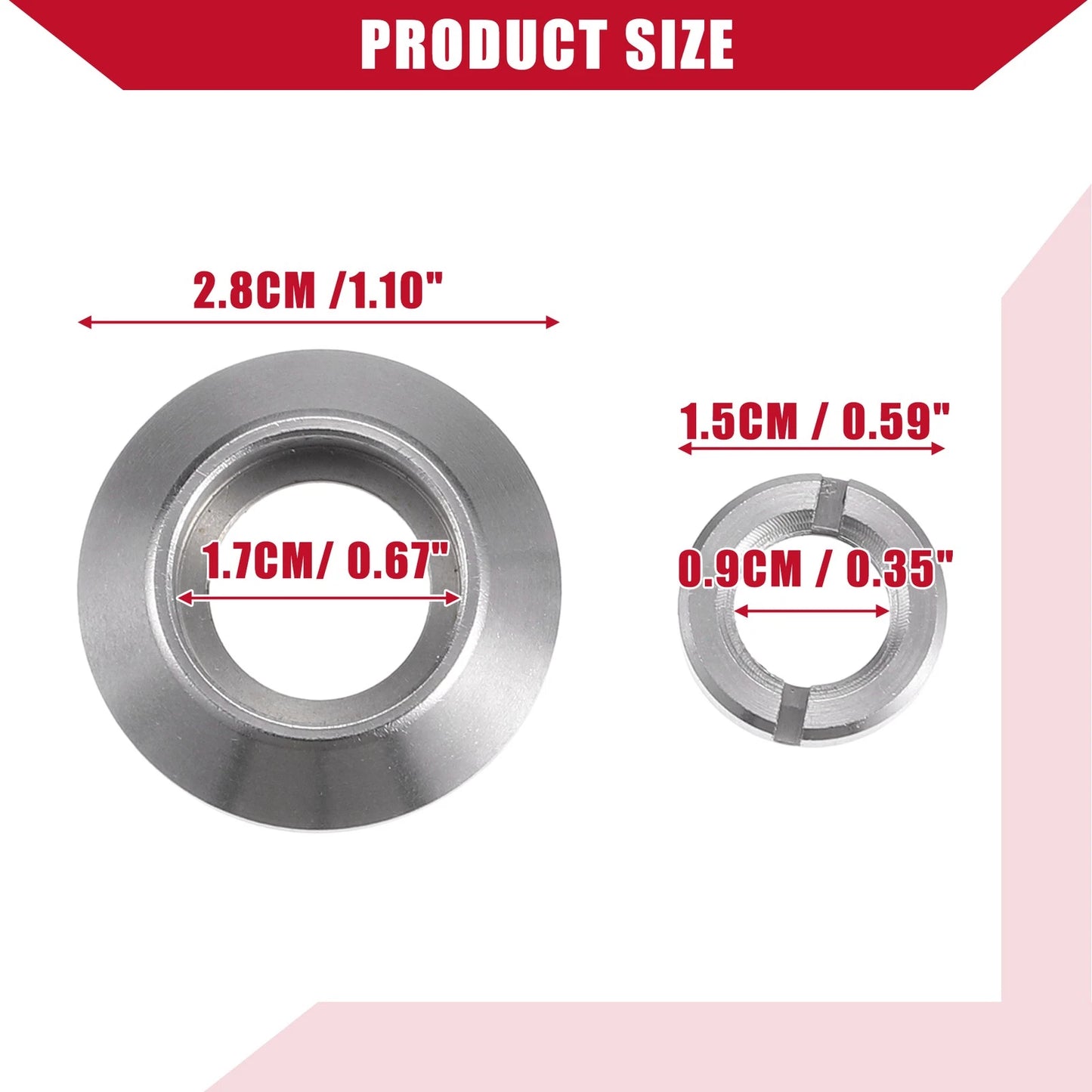 Dashboard Switch Bezel Nut Set for Jeep CJ5 (1968-1983) - Metal, Silver Tone