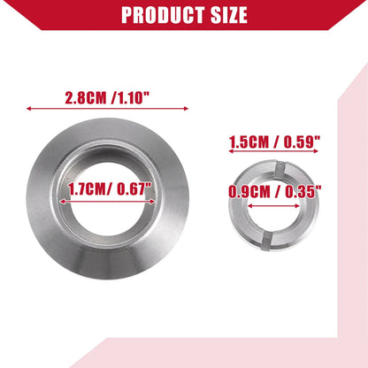 Dashboard Switch Bezel Nut Set for Jeep CJ5 (1968-1983) - Metal, Silver Tone