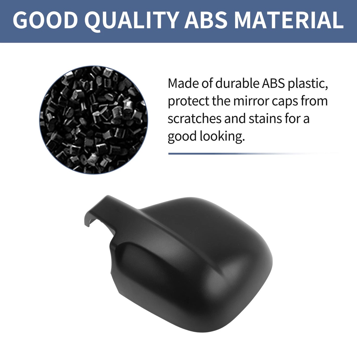 Black Mirror Cover Cap for Citroen Dispatch/Jumpy (2016-2024) 1 Pc