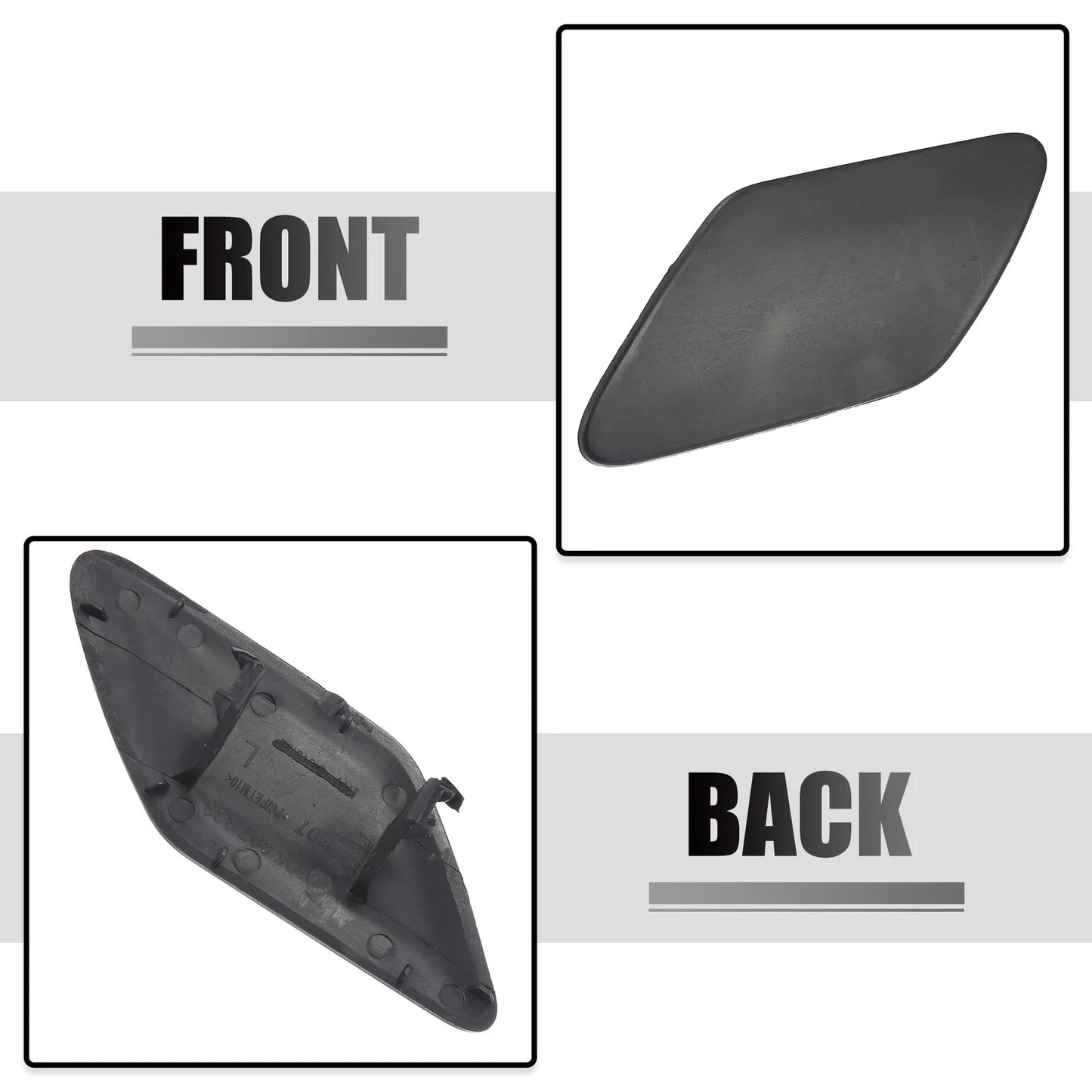 Front Left Washer Nozzle Cover Cap for Porsche Cayenne Black