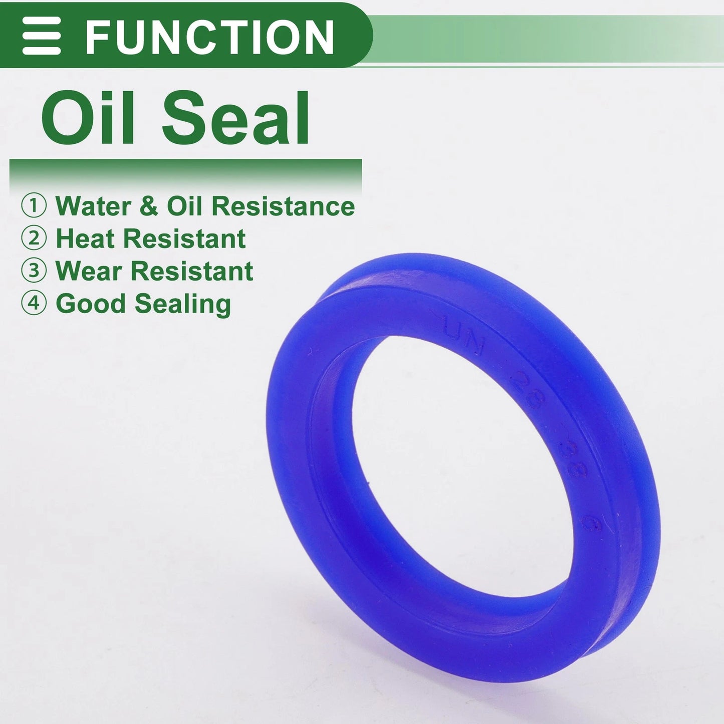 Oil Seal Rotary Shaft Seal TPU 28x38x6mm High Pressure Blue 5 Pcs