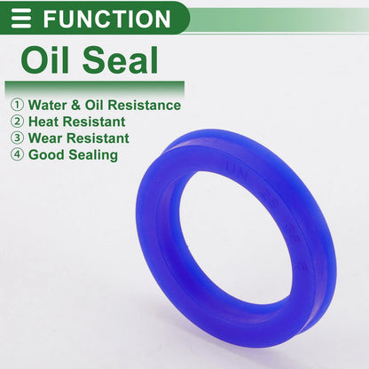 Oil Seal Rotary Shaft Seal TPU 28x38x6mm High Pressure Blue 5 Pcs