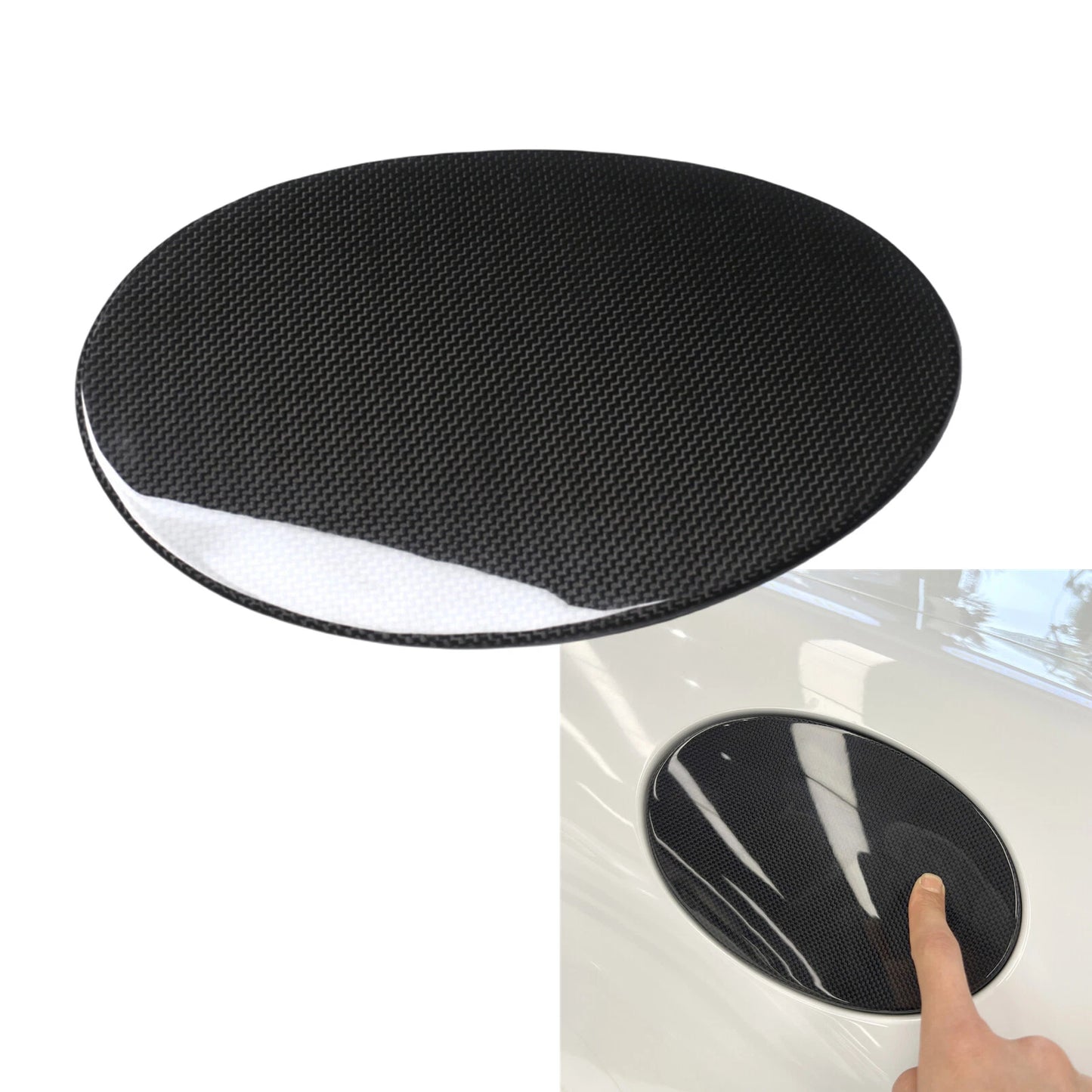 Gloss Carbon Fiber Fuel Tank Cap Cover for Porsche 911 992 (2020-2024)