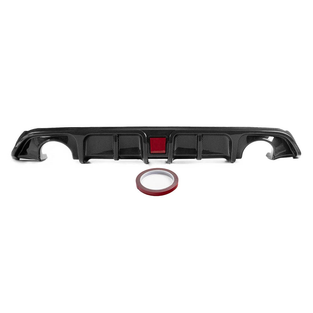 Carbon Black Rear Bumper Diffuser with LED Brake Light for Infiniti Q60 (2017-2022)