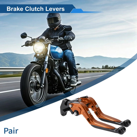 Orange Adjustable Short/Long Brake Clutch Lever for Yamaha MT-125 (2014–2021)