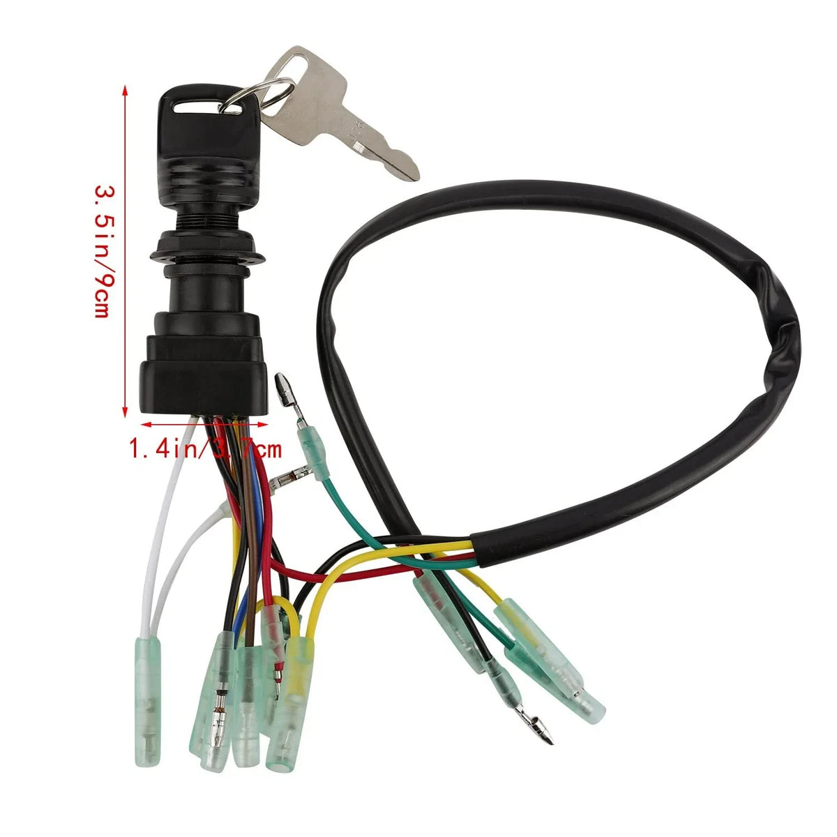 Ignition Switch Key Assembly for Yamaha Outboard Motor Control Box