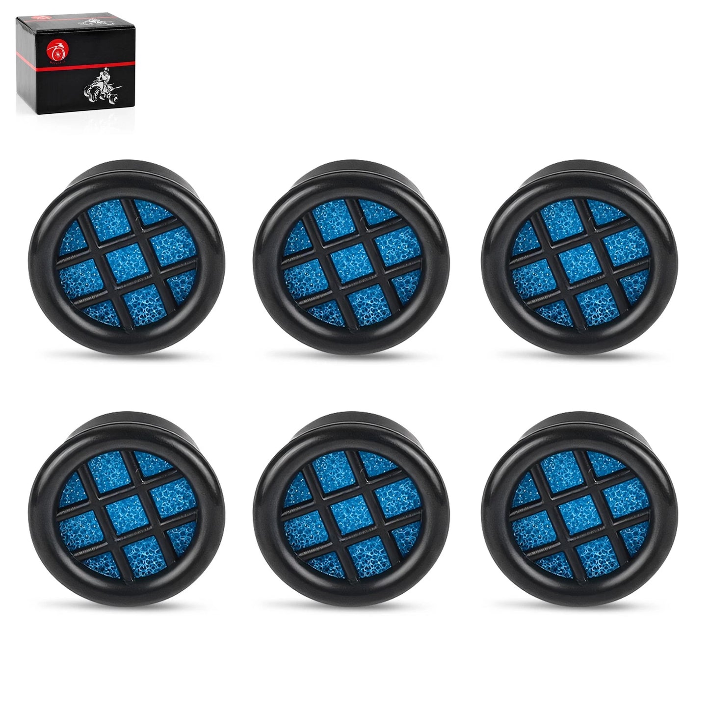 Air Box Filter Vents 6pcs for High Flow Air Filter Cover Cap ATV/UTV/Motorcycle