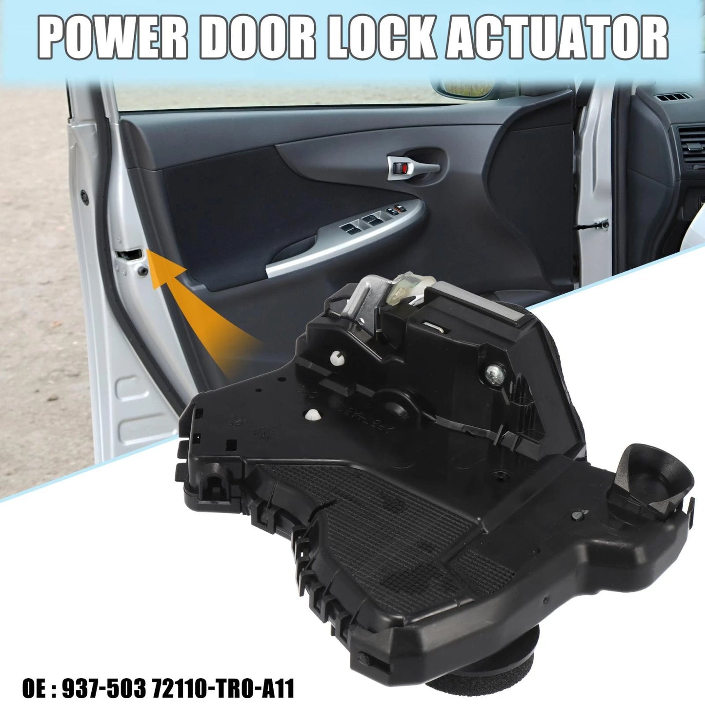 Power Door Lock Actuator Front Right for Honda Civic, MDX, RDX (2012-2019)
