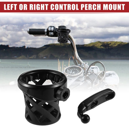 1 Set Motorcycle Handlebar Cup Holder for Harley-Davidson Most Model Black