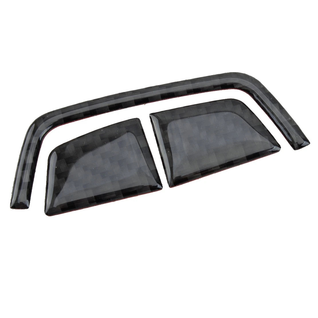 3 x Carbon Fiber Console Armrest Button Trim for BMW 6 Series (2004-2010)