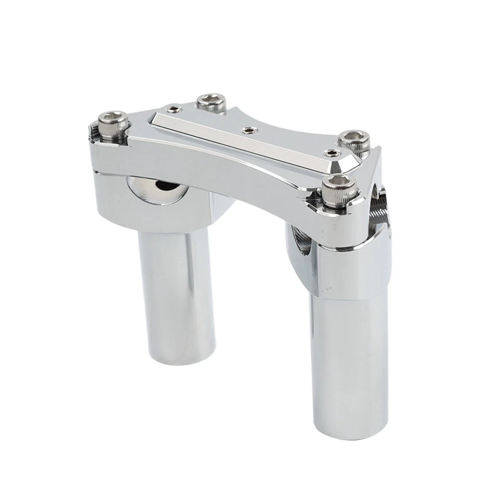 Chrome 3.5" Handlebar Riser & Top Clamp for Harley Dyna, Road Glide (2006-2023)