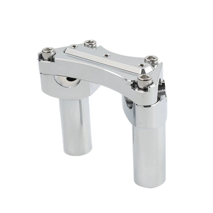 Chrome 3.5" Handlebar Riser & Top Clamp for Harley Dyna, Road Glide (2006-2023)