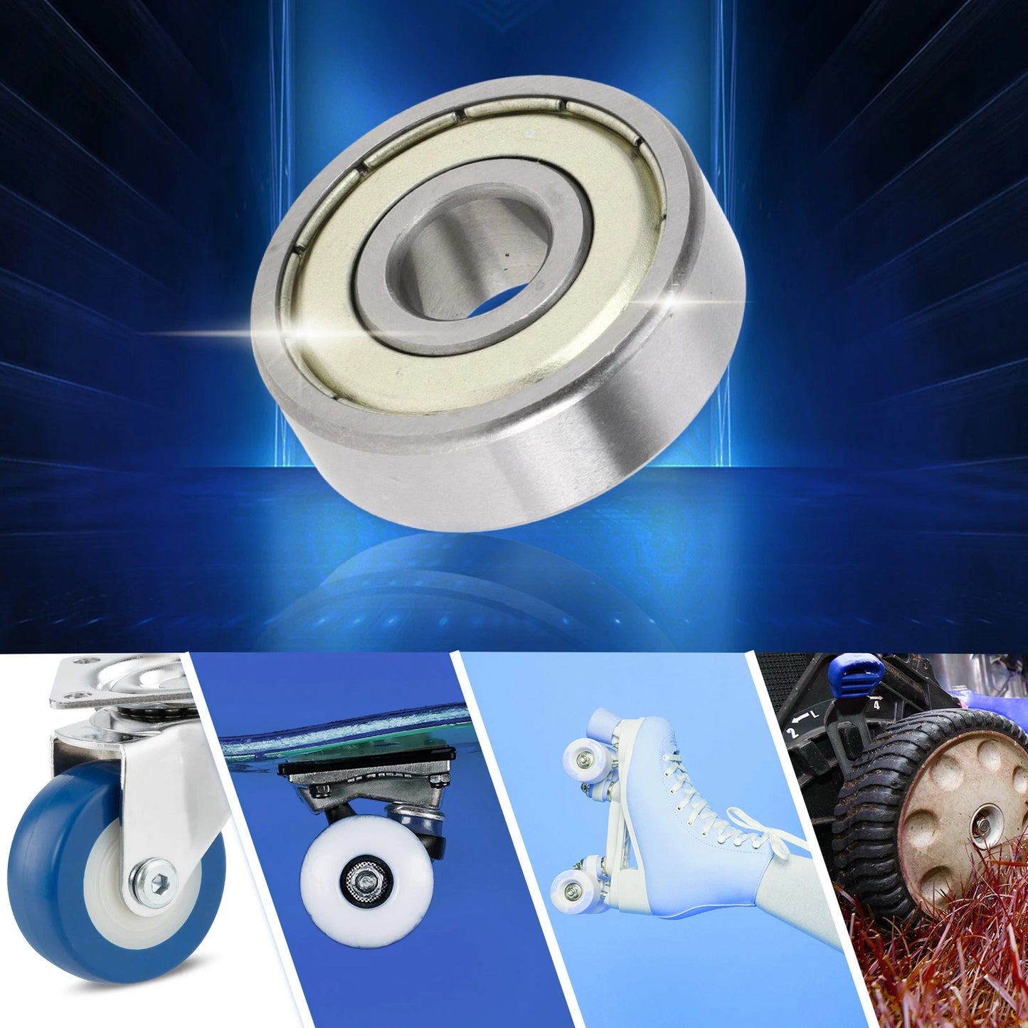 Deep Groove Ball Bearings P0 / 12x37x12mm / for Scooter Skateboard Wheel