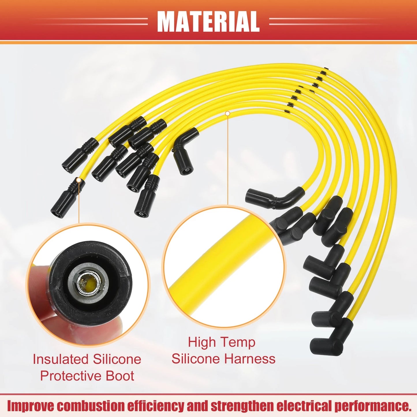 9 x Spark Plug Wire Ignition Coil Cable for GMC K2500 C2500 C3500