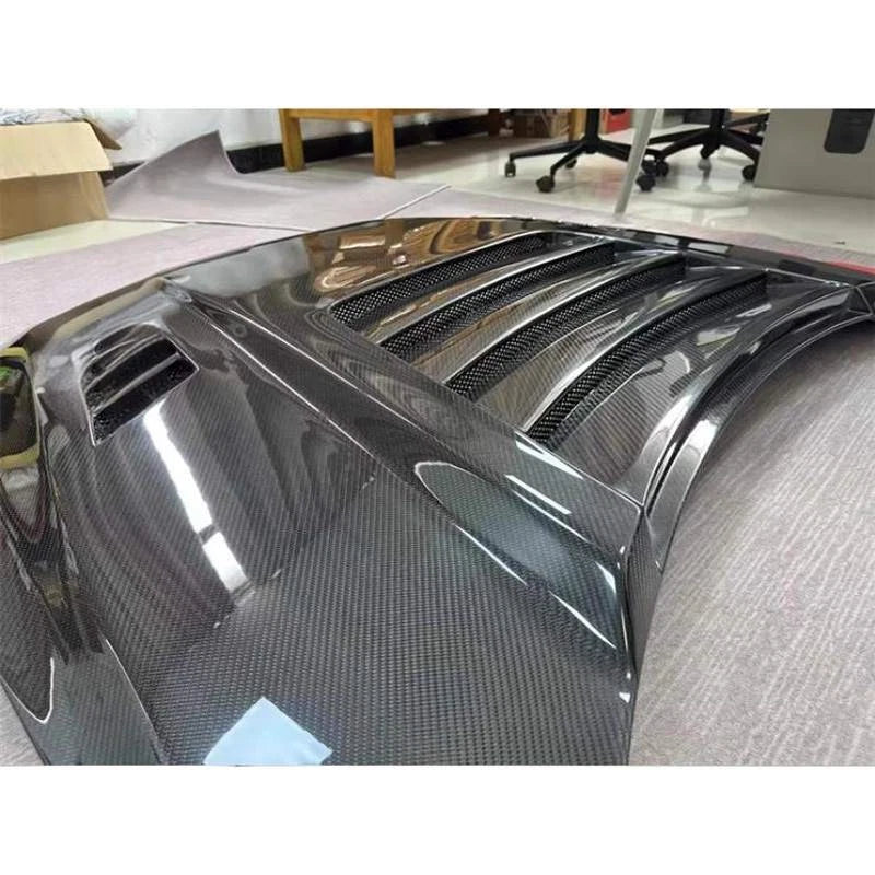 Real Carbon Fiber Hood Vent Bonnet Engine Cover For Nissan GTR 2009-2013