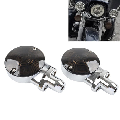 Smoke Lens Front Flat Turn Signal Housing for Harley Fat Boy Heritage Softail