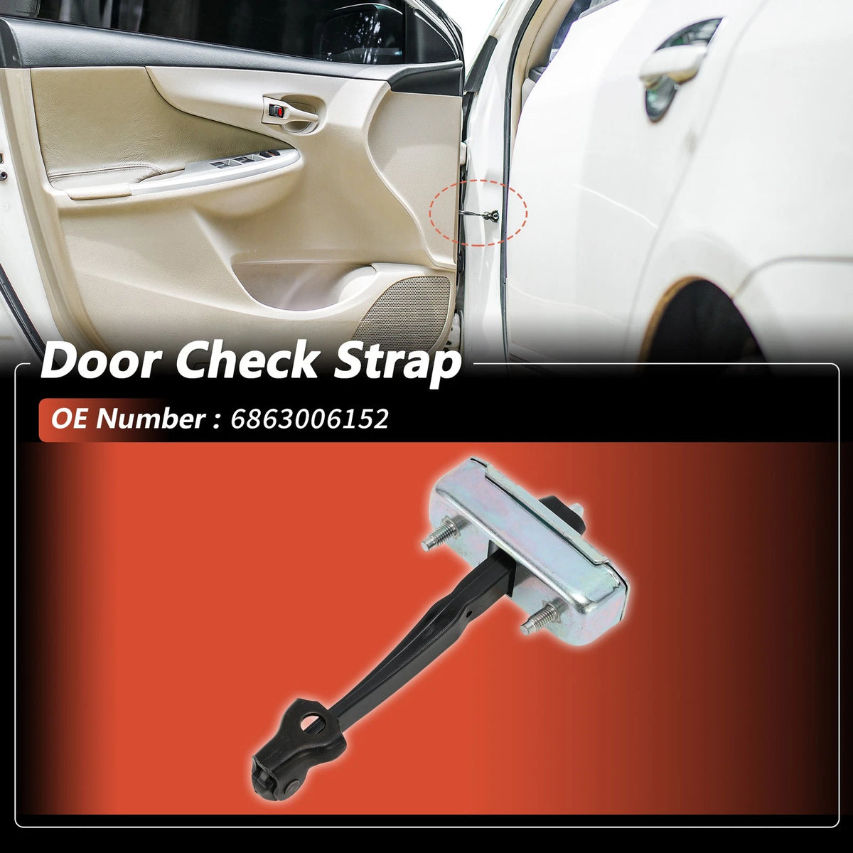 Tailgate Door Check Strap for Toyota Camry LE SE XLE XSE (2018-2022) 1Pc