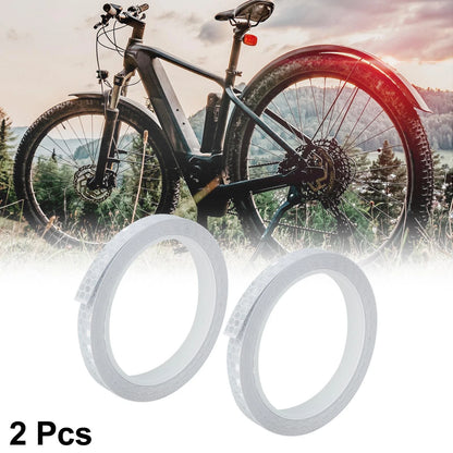 2 x 314.96" Reflective Tape Sticker Warning White for Bike Motorcycle