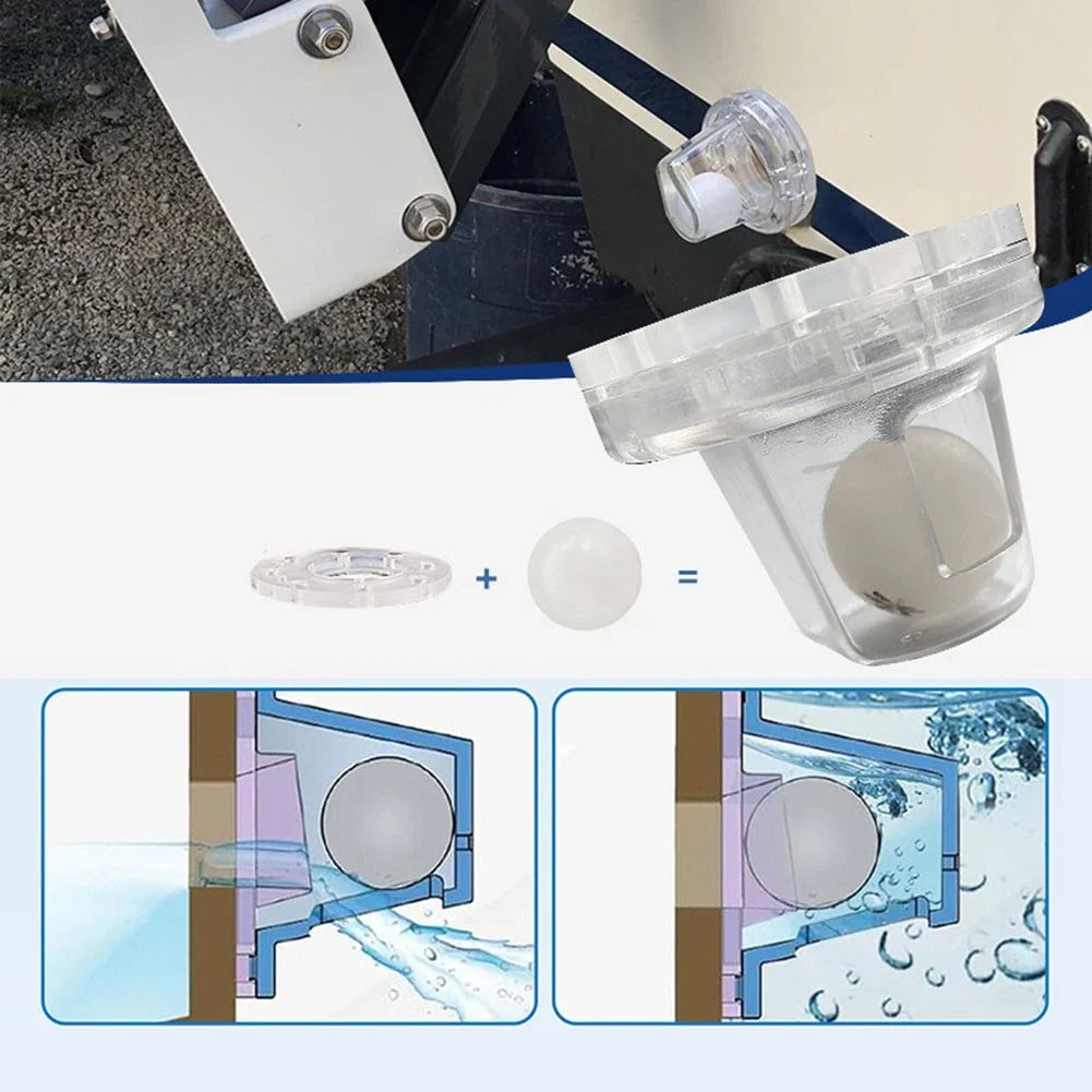 Boat Scupper Valve Anti-Backflow Anti-Clogging Design for All Boats