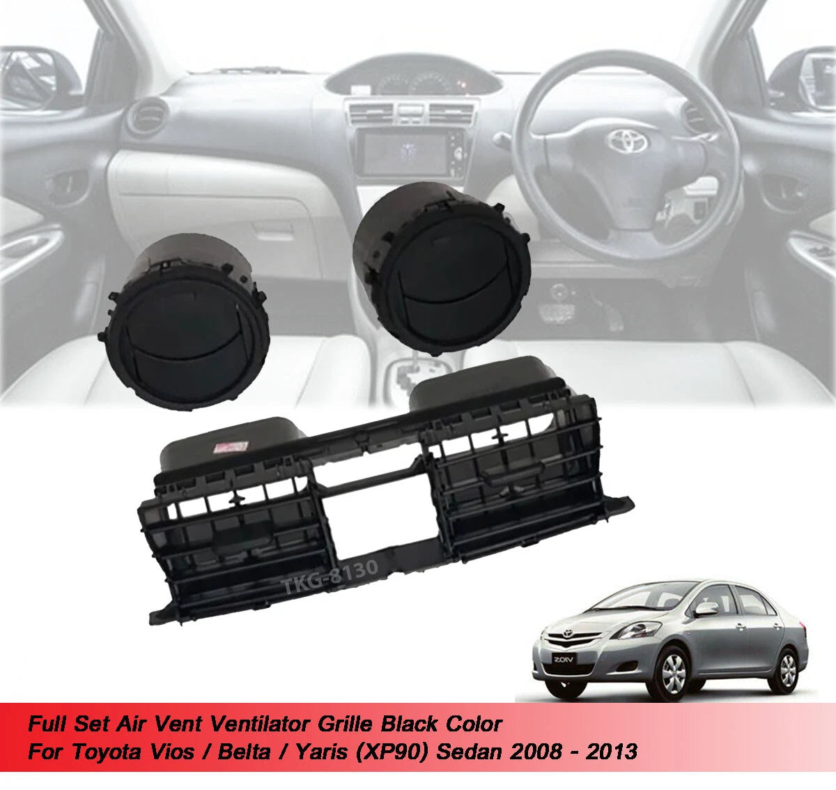 Air Vent Grille for Toyota Vios Belta Yaris XP90 Sedan (2008-2013)