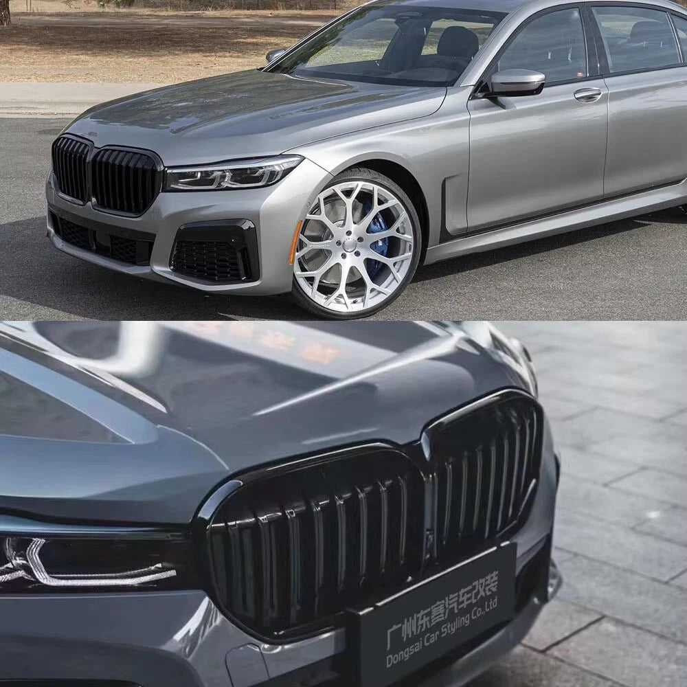 Front Kidney Grille for BMW 7 Series G11 G12 740i 745e 2019-2022 Gloss Black