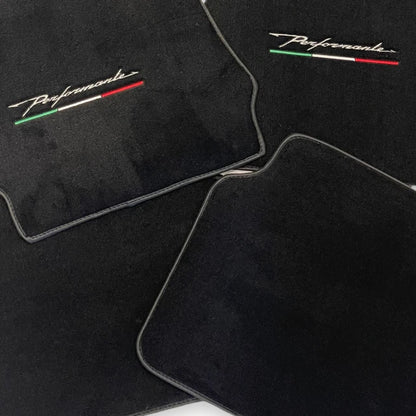 Floor Mats for Alfa Romeo Stelvio 2017-2022 2 x Perfomante Black Carpet