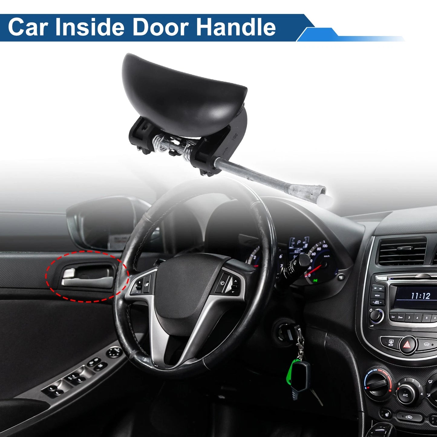 Rear Right Passenger Side Door Handle for Peugeot 206 (1998-2009)