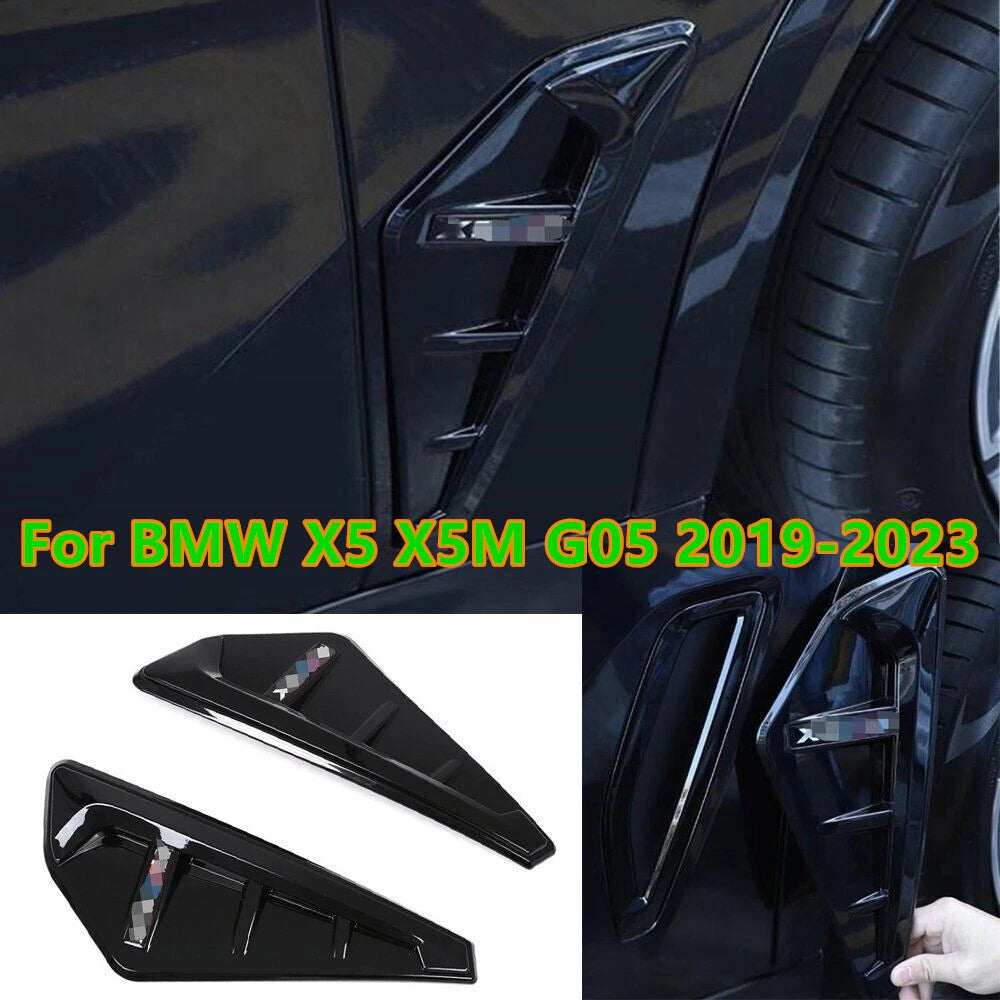 Side Fender Air Vents Outlet Cover ABS Black for BMW X5 X5M G05 (2019–2023)