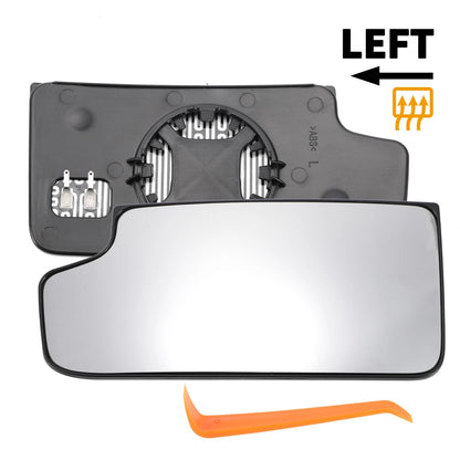 Heated Left Driver Side Lower Part Mirror Glass Replacement for GMC Sierra 1500