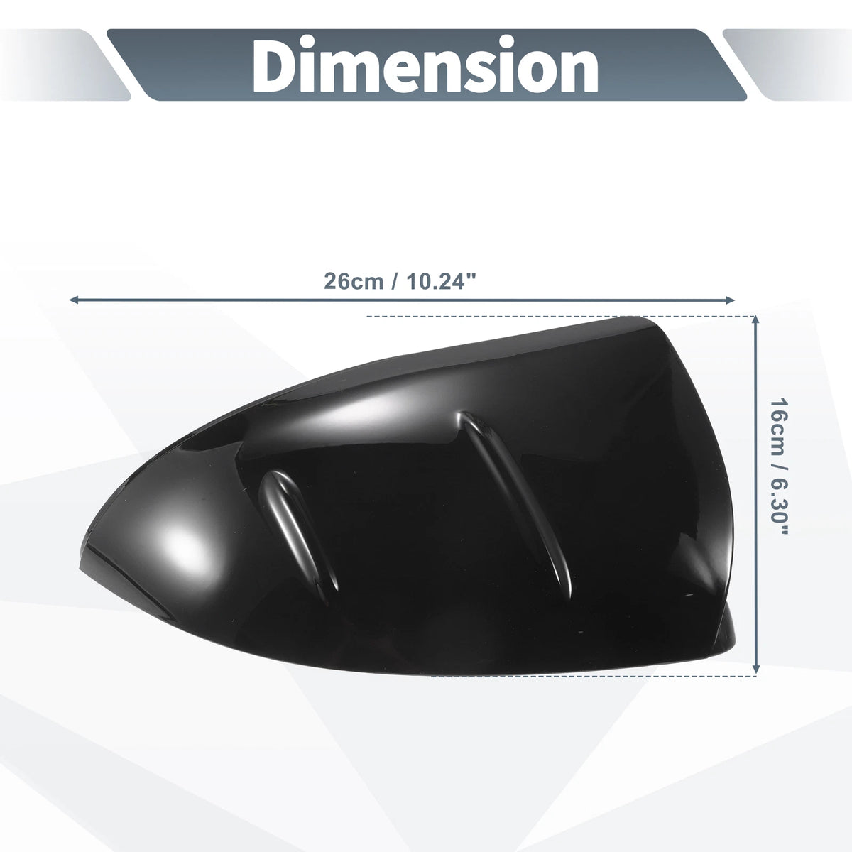 Gloss Black Rearview Mirror Cover Caps for Mercedes-Benz C S Class (2015-2023)