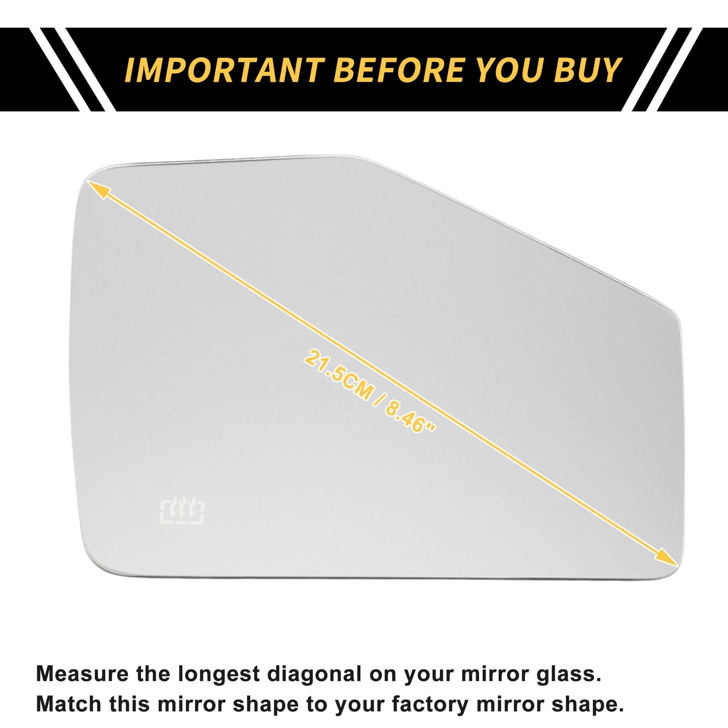 Left Side Mirror Glass Replacement for Ford Explorer (2006-2010)