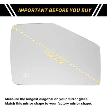 Left Side Mirror Glass Replacement for Ford Explorer (2006-2010)