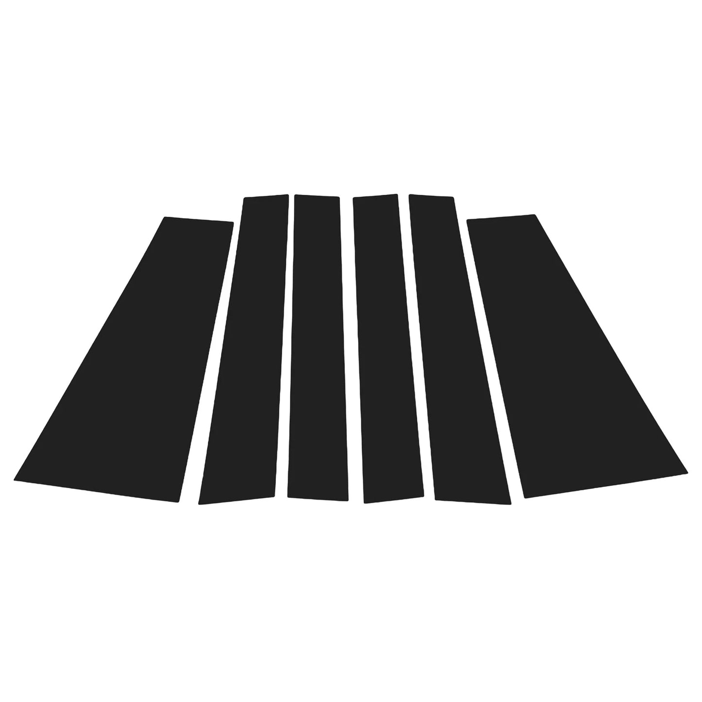 6 x Door Pillar Window Trim for Toyota Sienna (2021–2023)