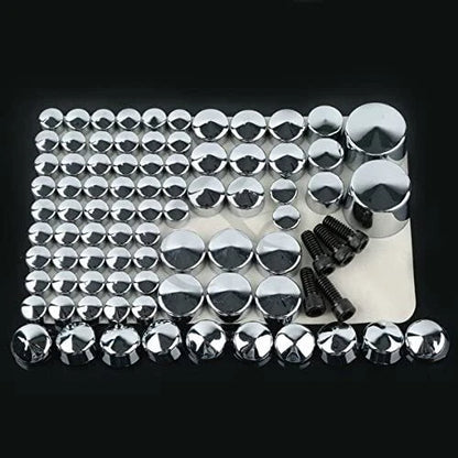 Chrome Bolt Topper Cover Caps for Harley Twin Cam Softail (2007-2013)