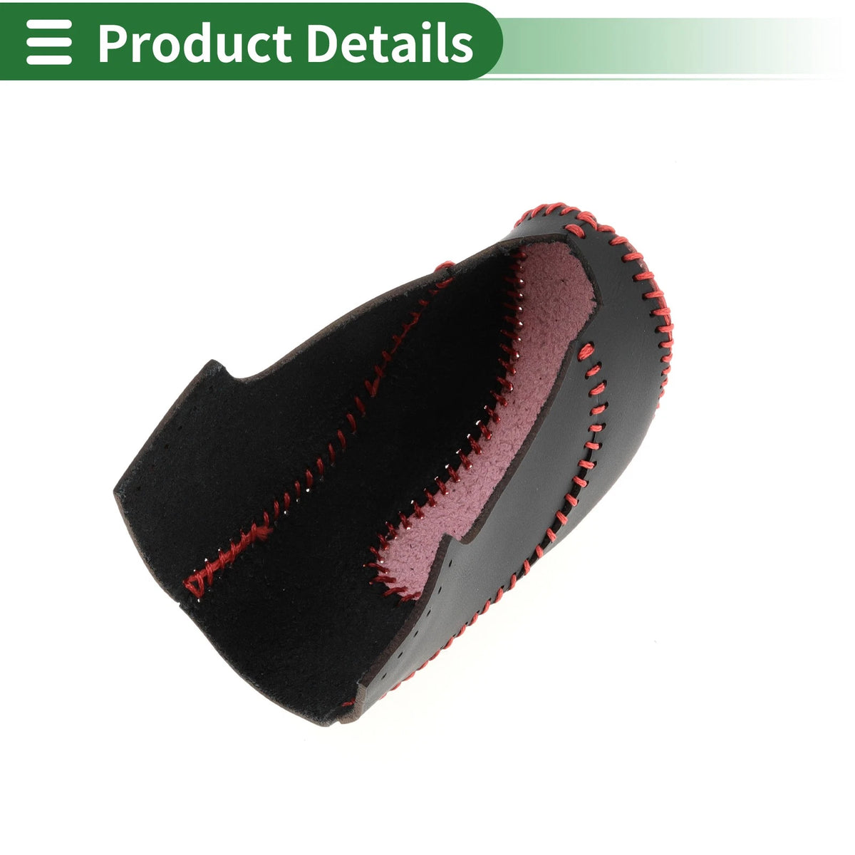 Black Red Faux Leather Gear Shift Knob Cover for Subaru Forester (2018-2023)