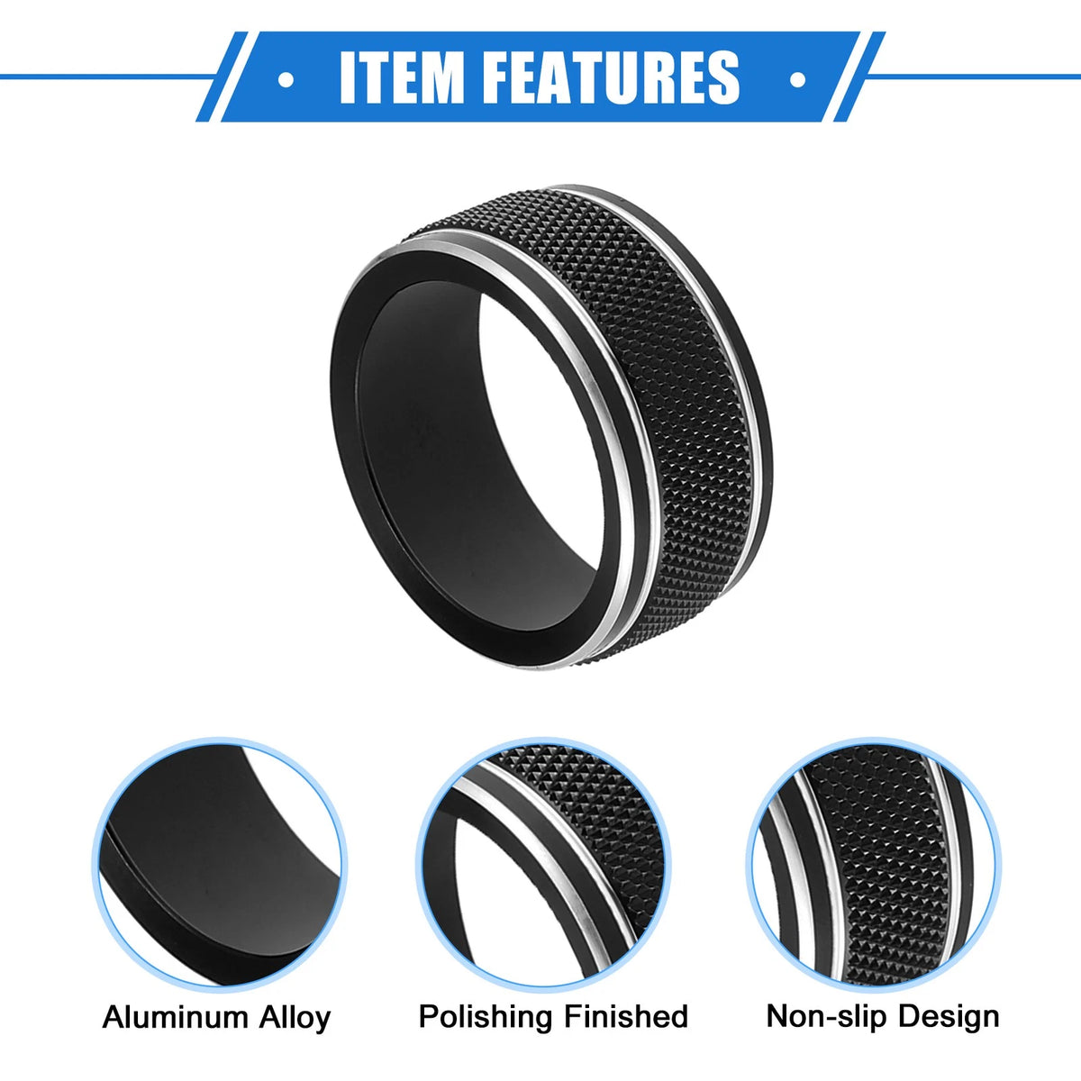 AC Climate Control Knob Rings for Toyota Camry (2021-2023) Durable Black