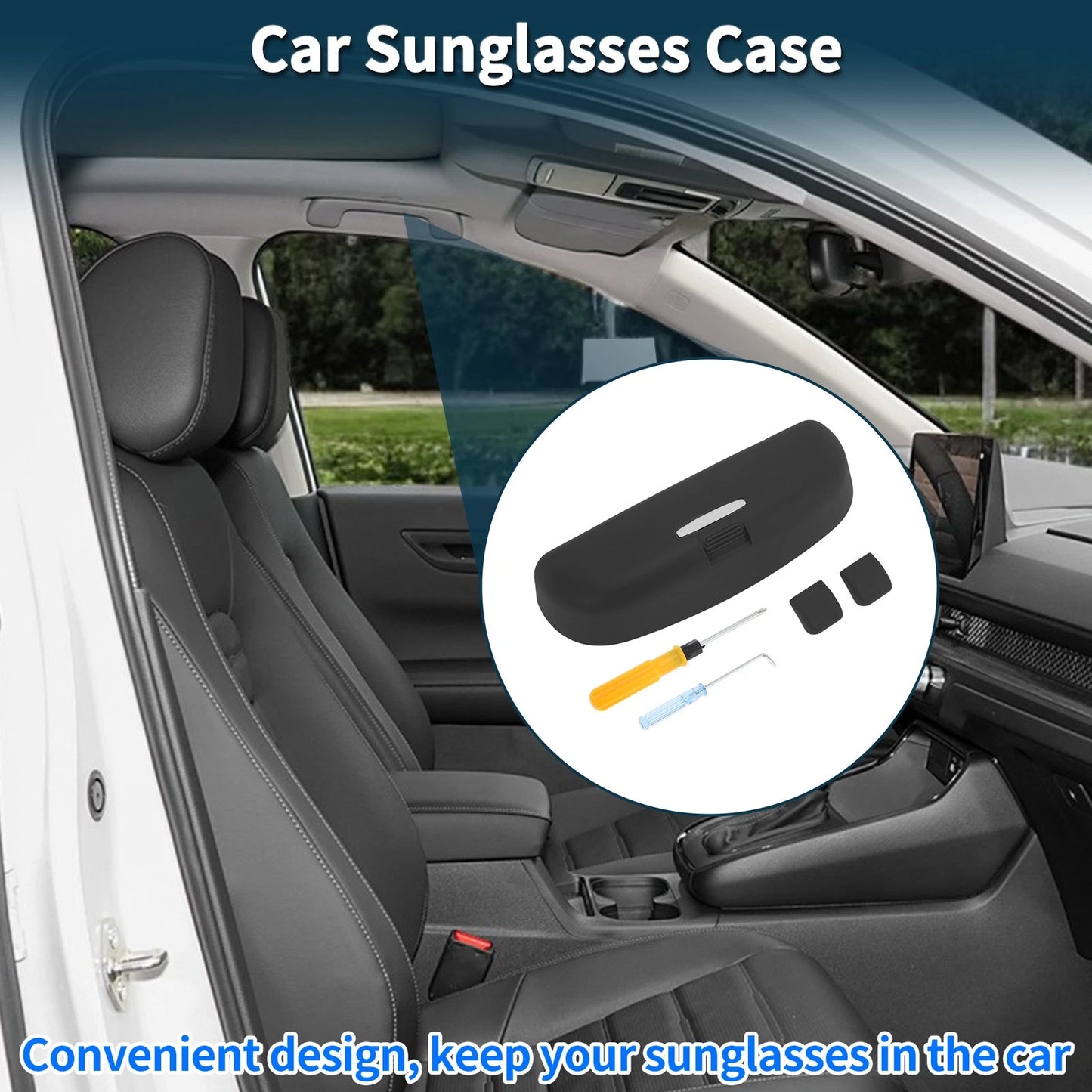 Sunglasses Case for Mitsubishi Outlander Eyeglasses Holder Black