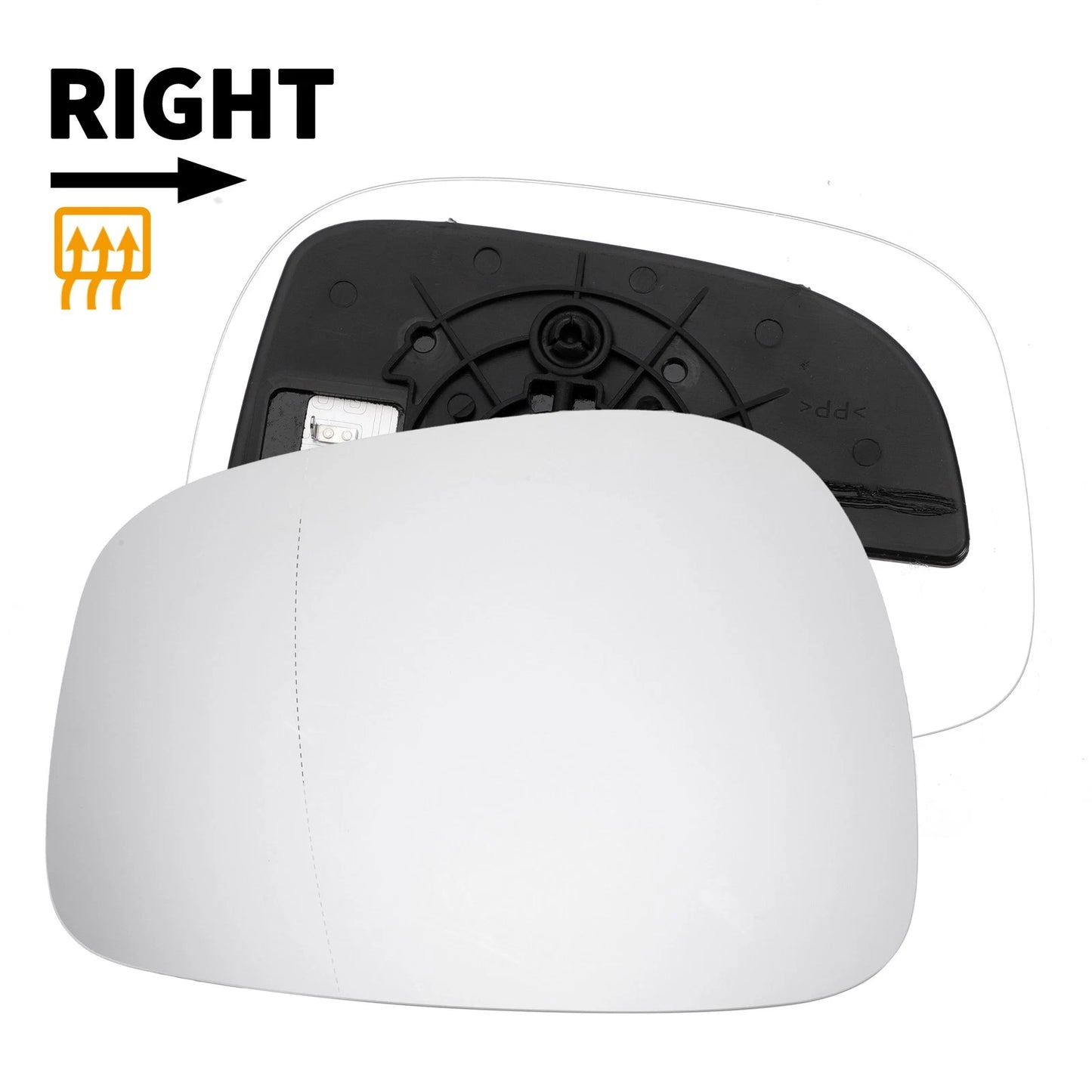 Right Side Heated White Mirror Glass for MAZDA CX-3 (2015-2020)