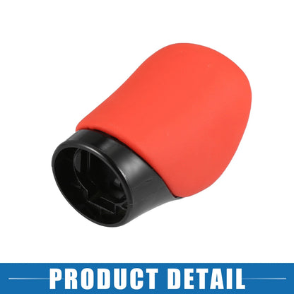 Black Gear Shift Knob Cover for Lexus - Red Faux Leather