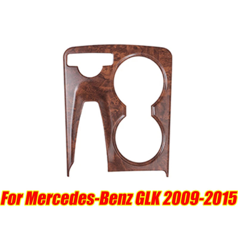 Wood Grain Gear Water Cup Holder Panel Cover for Mercedes-Benz GLK (2009–2015)