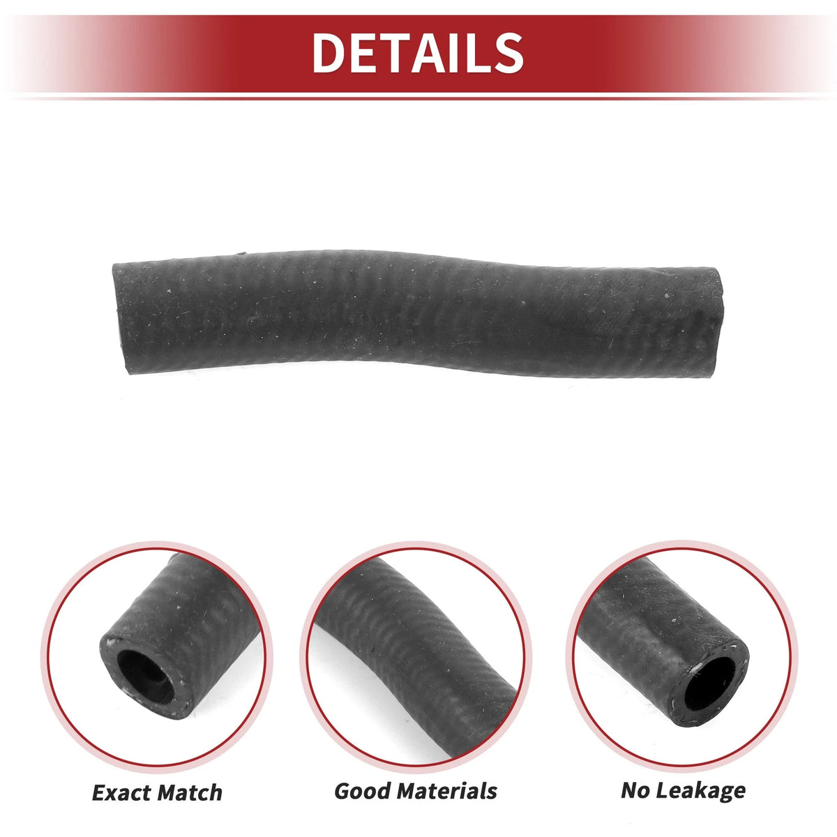 Heater Hose for Nissan Altima (2002-2007) Rubber Black 1 Pcs