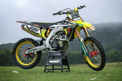 Custom Graphics Full Kit for Suzuki RMZ 250 (2004-2006) FIRE STYLE Decals