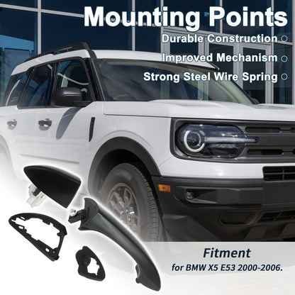 Front Right Exterior Door Handle for BMW X5 E53 (2000-2006) Black