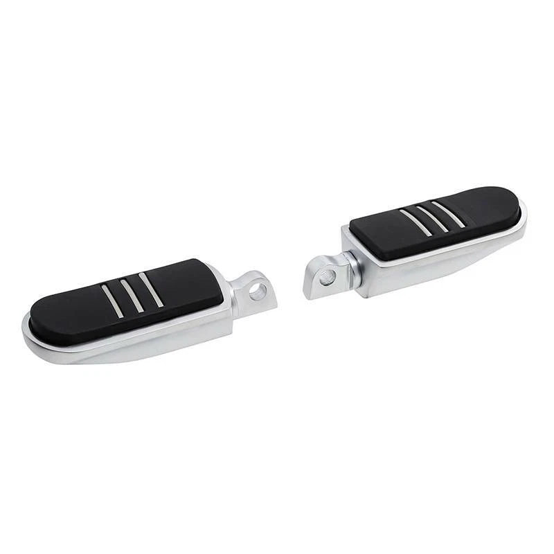 Satin Chrome Footpegs for Harley Touring Limited Softail Fatboy Sportster